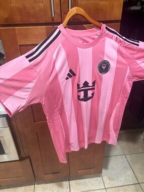 Adidas mens inter Miami jersey home pink kit #10 Lionel messi slim fit